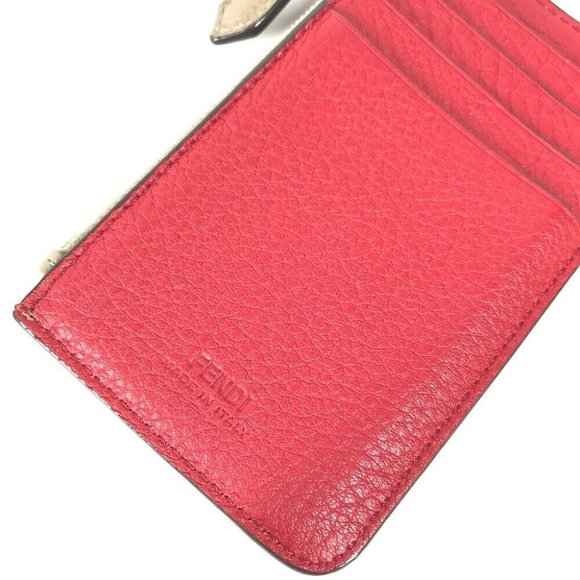 FENDI Bicolor logo Card Case Wallet Fragment Case coin purse - Picture 10 of 11